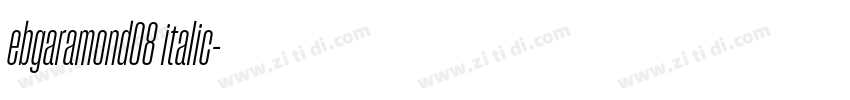 ebgaramond08 italic字体转换